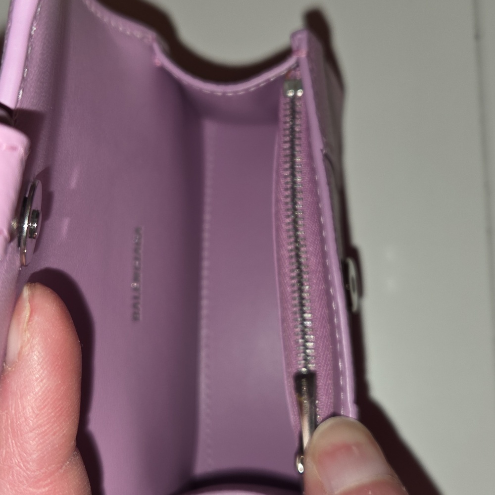 Balenciaga Lilac Mini Wallet-On-Chain with Keyring - Picture 8 of 12